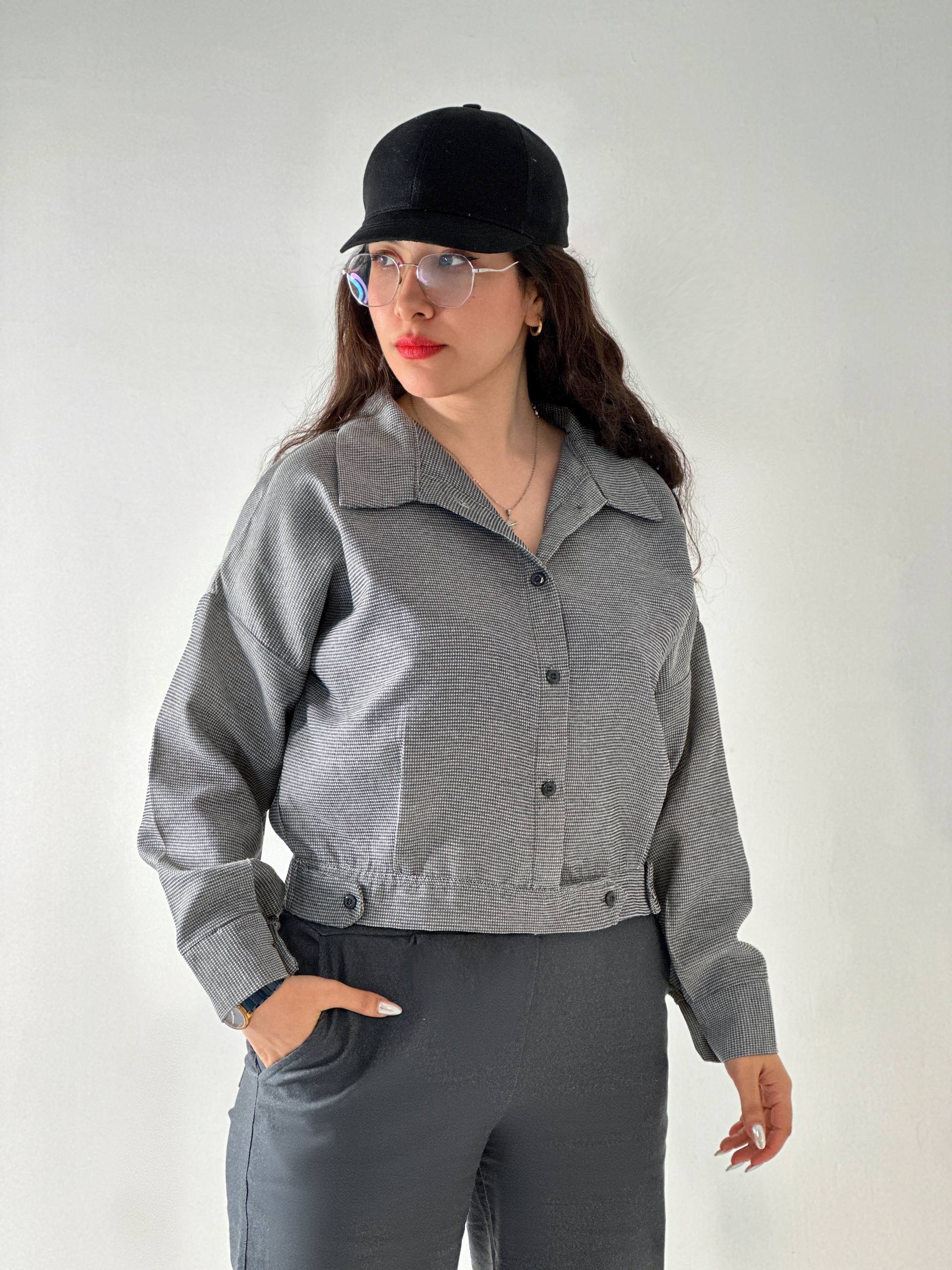 بامبرجکت زنانه هومانی مدل پاناما پارچه خنک بیسکوییتی فری سایز ۳۶ تا ۴۴